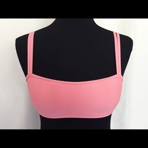 Salmon pink J.Crew strappy tube top bikini- padded